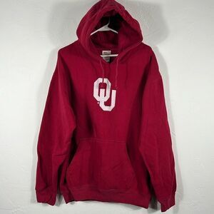 🔥🏈 Vintage OKLAHOMA SOONERS NCAA‎ Embroidered Pullover Hoodie Sweatshirt Sz XL